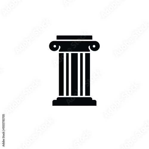Classic greek column architectural design element