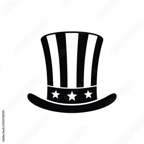Uncle sam hat patriotic american symbol icon