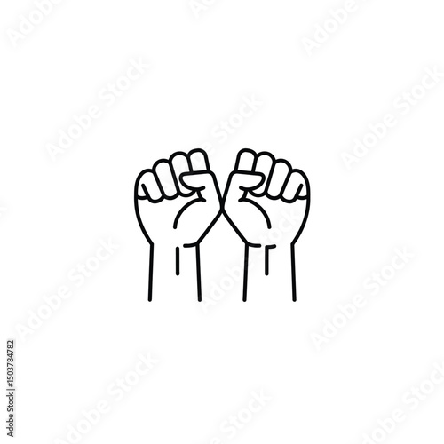 Two fists bumping together unity power strength