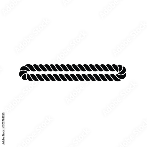 Nautical rope knot design element illustration