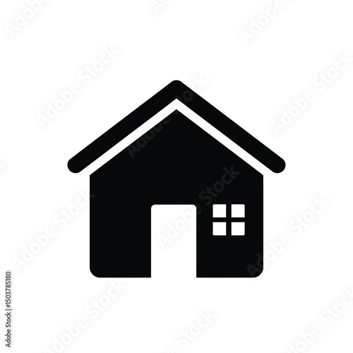 Simple black house icon home sweet home