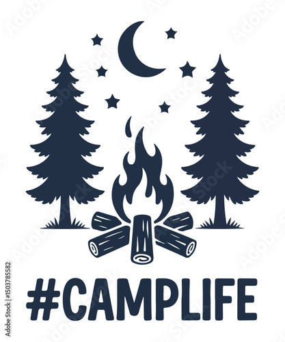 CampLife Campfire Under Stars Design photo