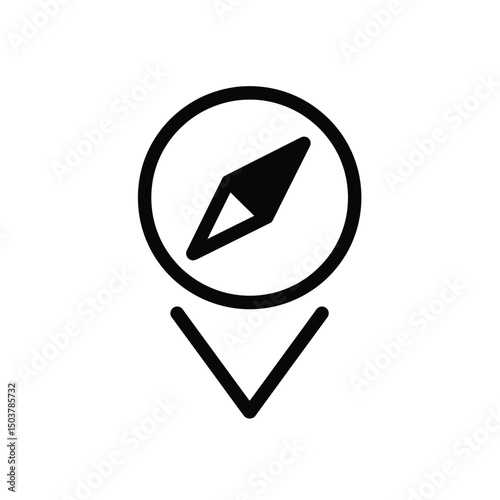 Free Download Location compass navigation direction pointer icon - GFXLoad