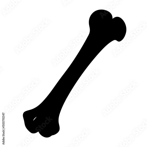 Dog bone silhouette vector, Dog bone icon