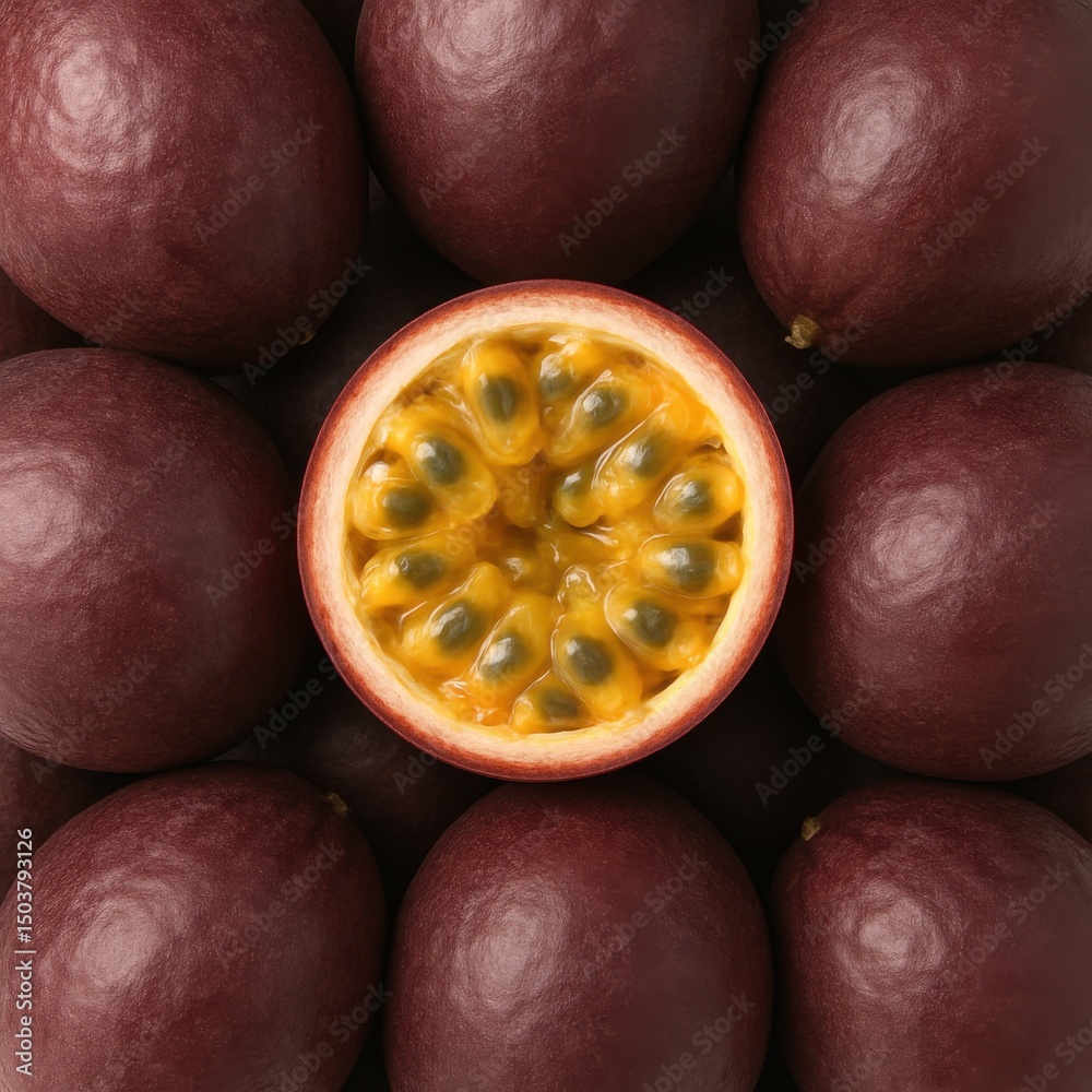 Fototapeta premium Passion Fruit Cross Section
