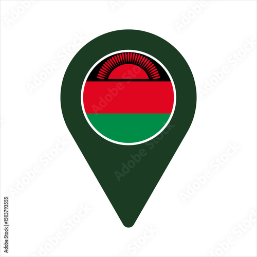 Free Download Malawi country location icon vector isolated on transparent background - GFXLoad