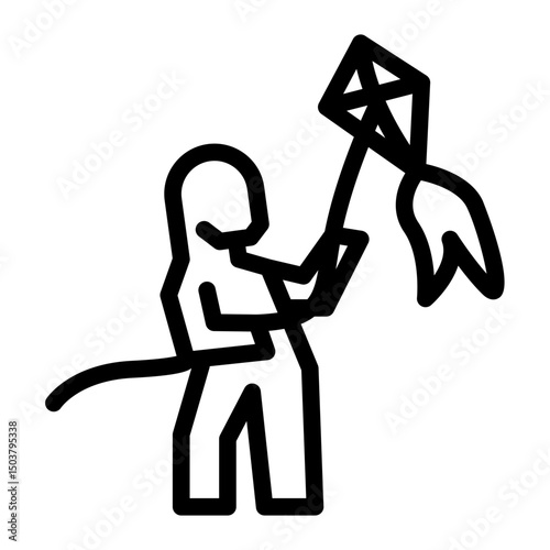 Father's Day Kite Flying Icon