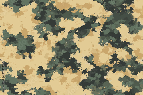 An illustration of the South African camouflage pattern.Texture military camouflage, use for outdoor and hunting activities.