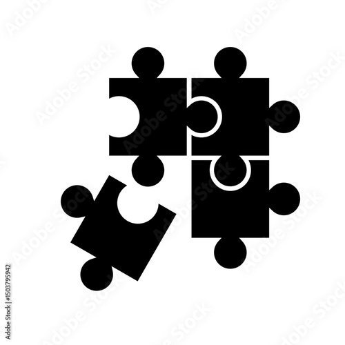 Start-Up Glyph Icon Puzzle
