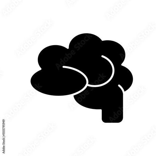 Start-Up Glyph Icon Brain