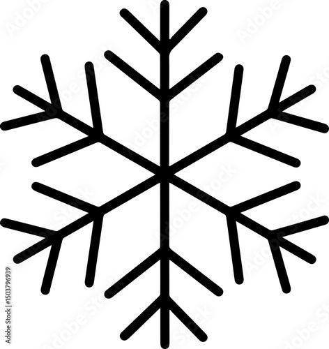 snow flake on black