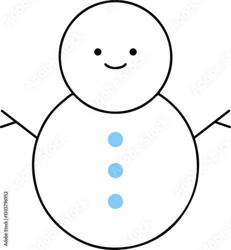 snowman on a white background