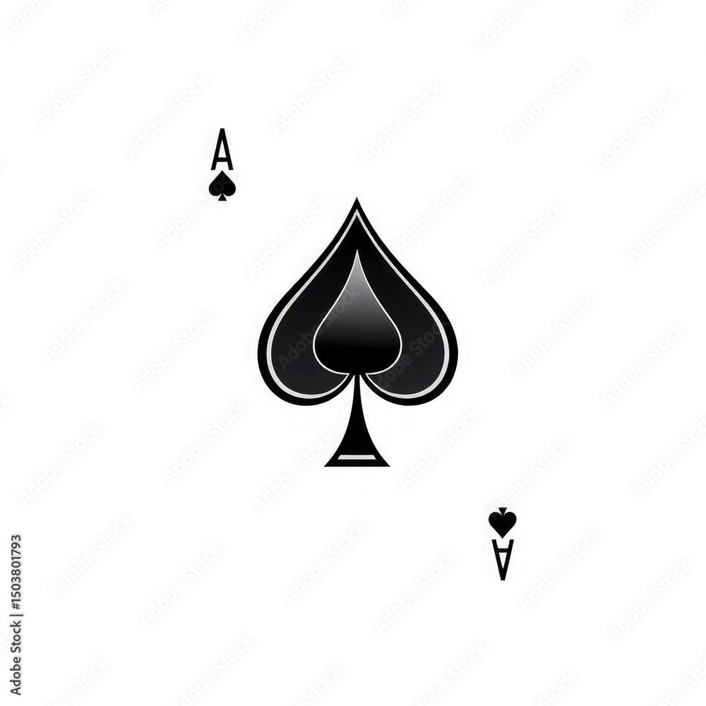 Fototapeta premium ace of spades with transparent background PNG and JPEG image