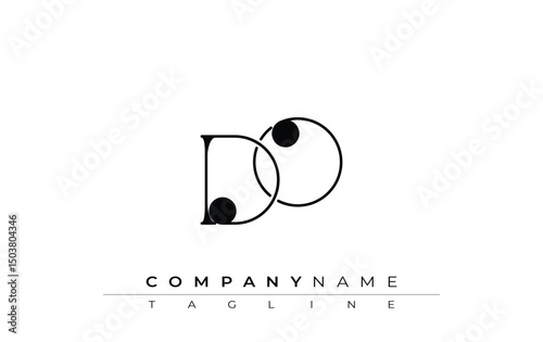 DO Typography Logo Design. Stylish monogram design depiction featuring the letters D and O combined in an artistic signature style, delivering a unique and creative visual representation.