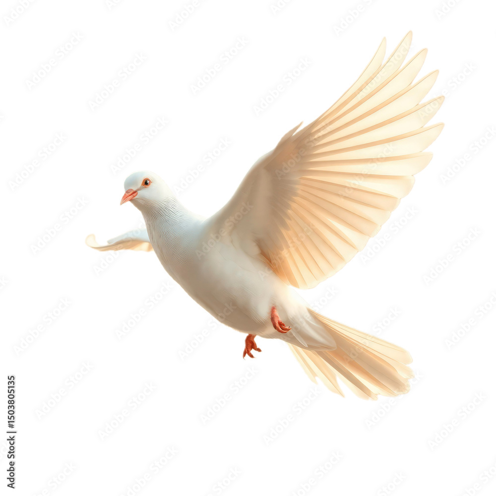 Fototapeta premium dove of peace with transparent background PNG and JPEG image