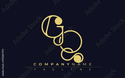 GQ Typography Logo Design. Stylish monogram design depiction featuring the letters G and Q combined in an artistic signature style, delivering a unique and creative visual representation.