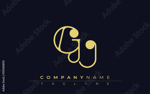 GU Typography Logo Design. Stylish monogram design depiction featuring the letters G and U combined in an artistic signature style, delivering a unique and creative visual representation.