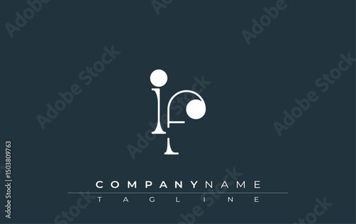 IF Typography Logo Design. Stylish monogram design depiction featuring the letters I and F combined in an artistic signature style, delivering a unique and creative visual representation.
