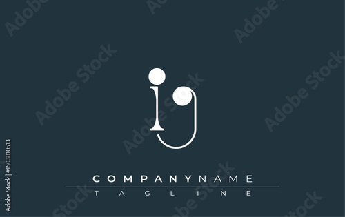 IU Typography Logo Design. Stylish monogram design depiction featuring the letters I and U combined in an artistic signature style, delivering a unique and creative visual representation.