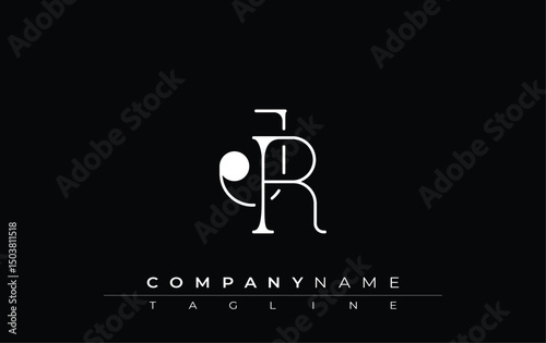JR Typography Logo Design. Stylish monogram design depiction featuring the letters J and R combined in an artistic signature style, delivering a unique and creative visual representation.