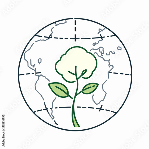 Global growth sustainability eco friendly plant earth future