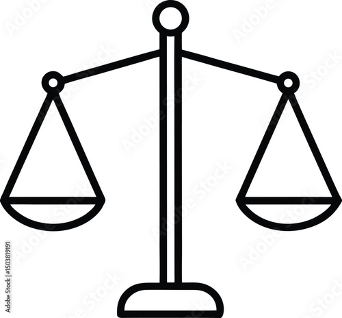 Balance Icon Outline Vector Illustration
