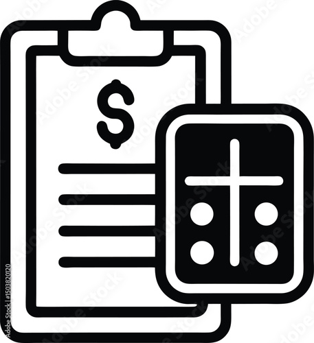 Budgeting App Icon Outline Vector Illustration