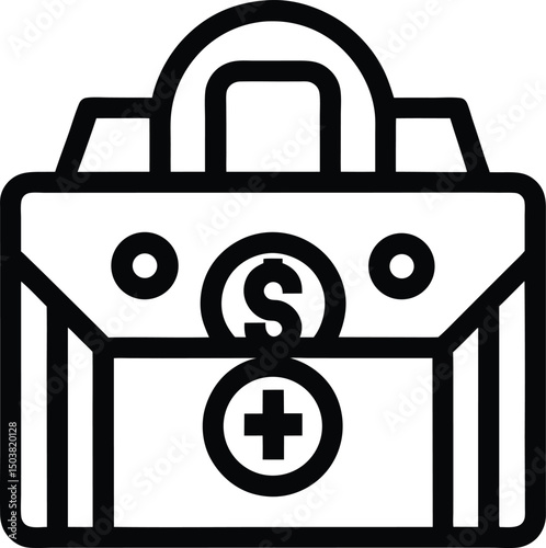 Budget Icon Outline Vector Illustration