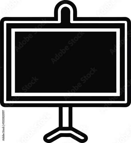 Bulletin Board Icon Outline Vector Illustration