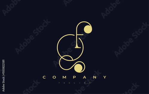 QF Typography Logo Design. Stylish monogram design depiction featuring the letters Q and F combined in an artistic signature style, delivering a unique and creative visual representation.