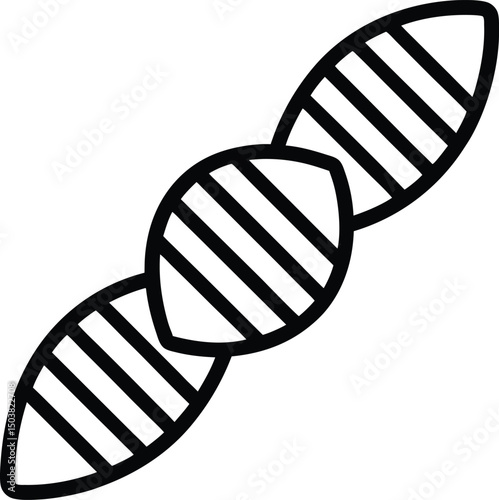 DNA Icon Outline Vector Illustration