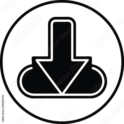 Download Icon Outline Vector Illustration