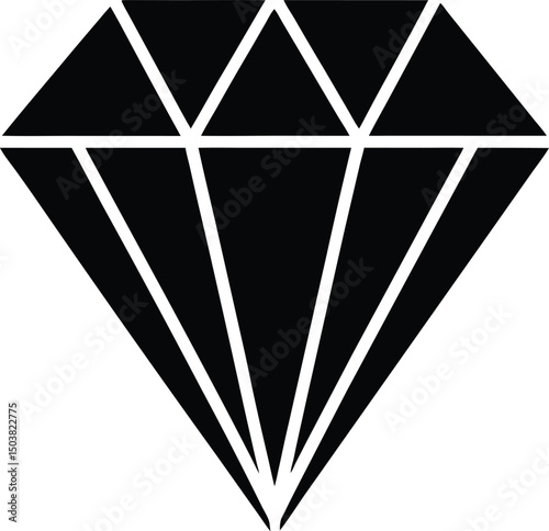Diamond Icon Outline Vector Illustration