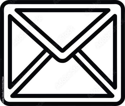 Email Icon Outline Vector Illustration