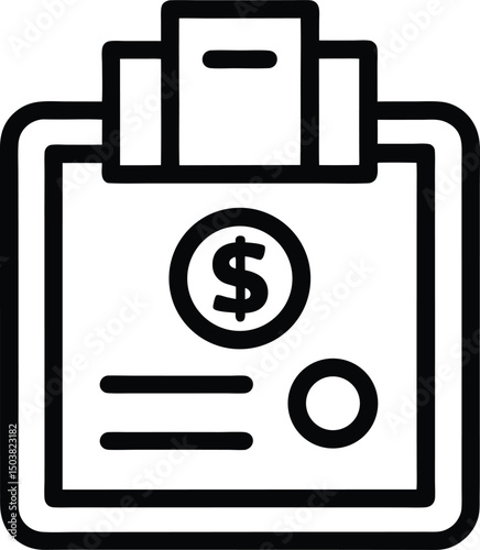 Expense Icon Outline Vector Illustration