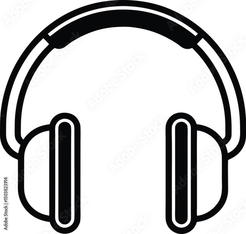 Headphones Icon Outline Vector Illustration