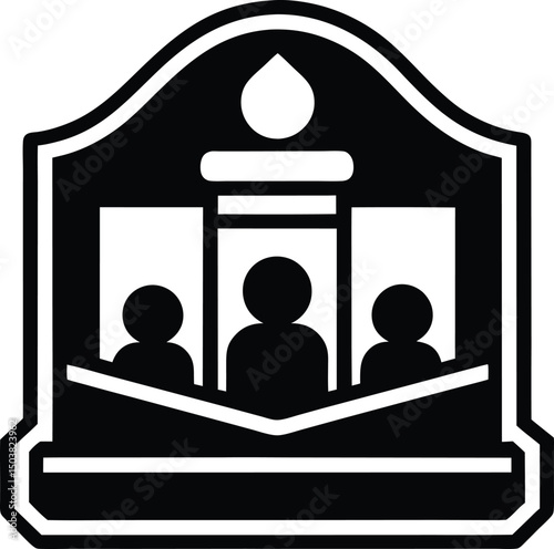 History Class Icon Outline Vector Illustration