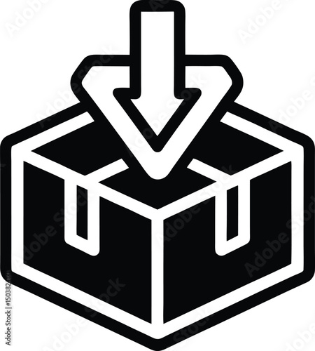 Import Icon Outline Vector Illustration