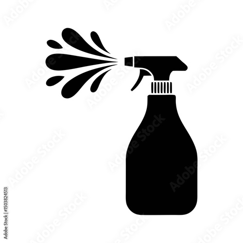 Bold spray bottle icon vector illustration isolated on transparent background