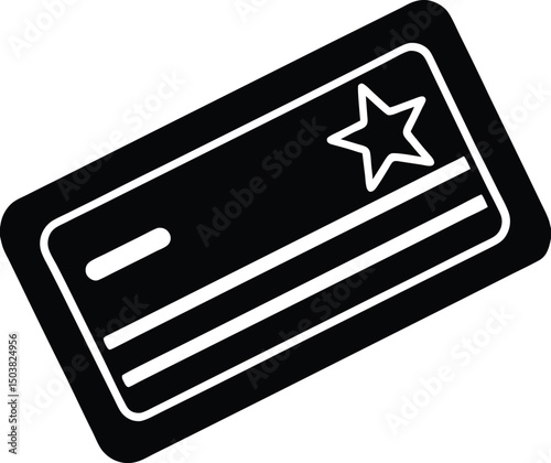 Loyalty Card Icon Outline Vector Illustration