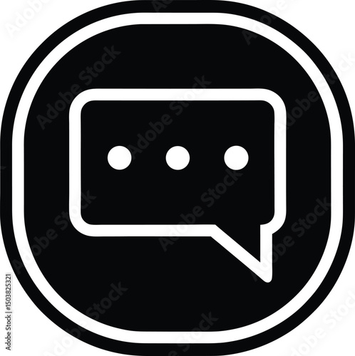 Messaging App Icon Outline Vector Illustration