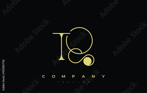 TQ Typography Logo Design. Stylish monogram design depiction featuring the letters T and Q combined in an artistic signature style, delivering a unique and creative visual representation.