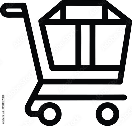 Restock Icon Outline Vector Illustration