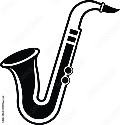 Saxophone Icon Outline Vector Illustration