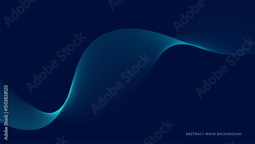 Abstract Technology Wave Line Background with Corporate Concept