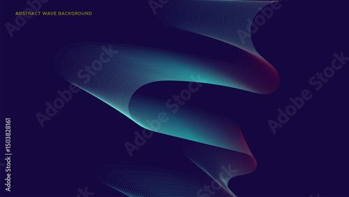 Abstract Technology Wave Line Background with Corporate Concept