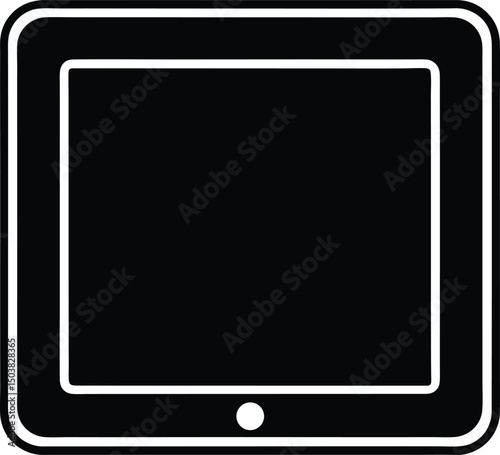 Smart Tablet Icon Outline Vector Illustration