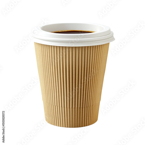 Wallpaper Mural Coffee cup isolated on Transparent background for takeout or to go beverages in a minimalist style, paper cup for coffee isolated on PNG background Torontodigital.ca