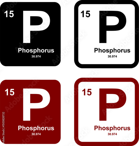Phophorus icon set. vector template illustration for web design