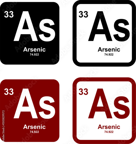 Arsenic icon set. vector template illustration for web design